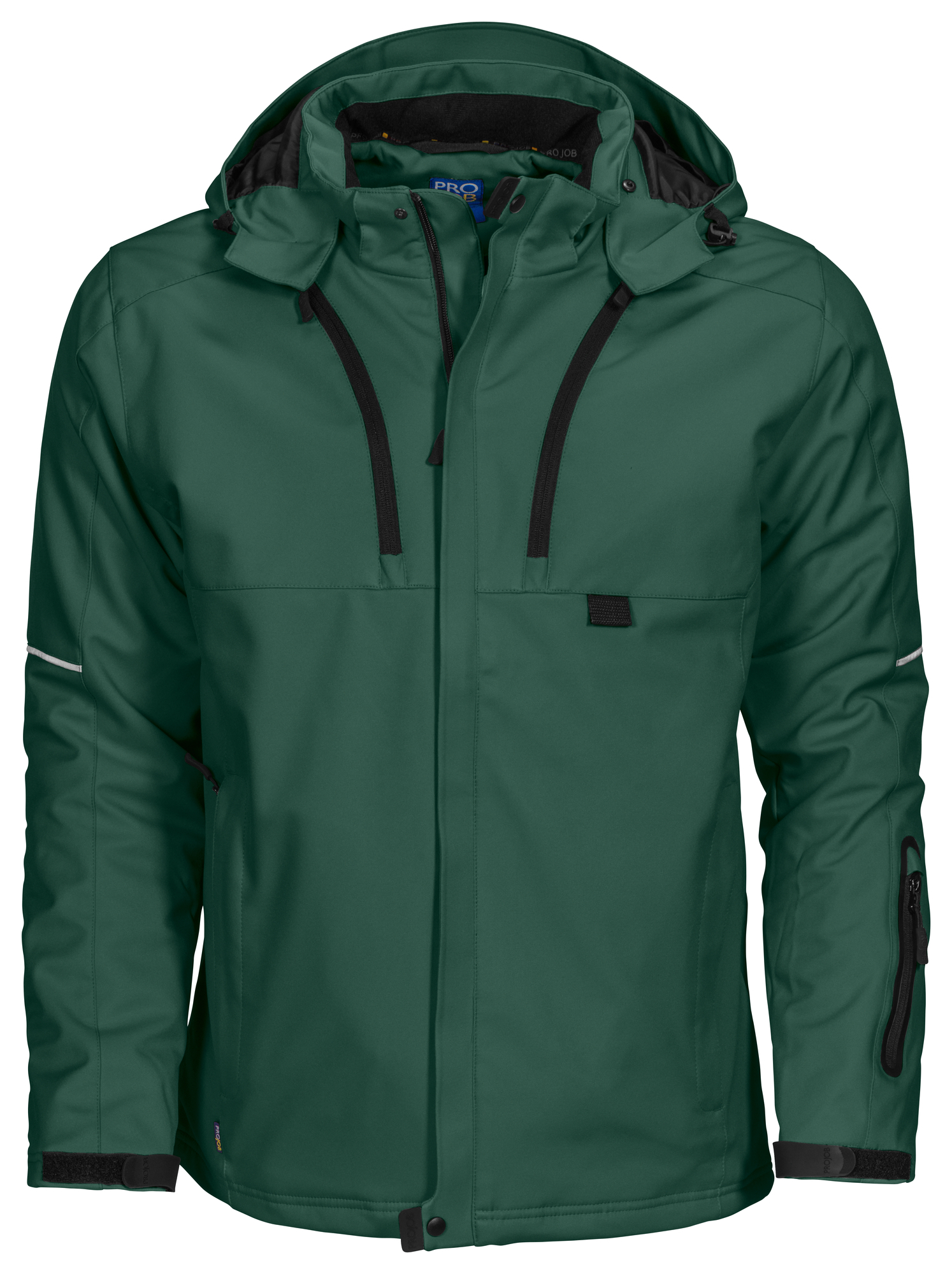 Softshell publicitaire doublée avec capuche amovible - 260g Vert forêt